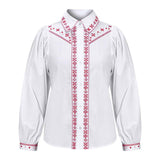 Saint Womens White Embroidered Cotton Shirt