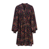 Saint Onyx Womens Flora Printed Dobby Short Dress