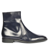 Saint Salvatore Blue Leather Ankle Boots