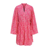 Saint Womens Coral Sushi Voile Short Dress