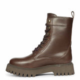 Saint Anastasia Brown Leather Lace Up High Ankle Boots