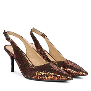 Saint Callie Metallic Bronze Leather Pumps