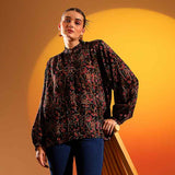 Saint Womens Onyx  Blossom Dobby Top