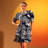 Saint Quinn Womens Blue Cotton Short Dress