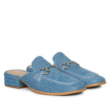Saint Liona Denim Leather Moccasins