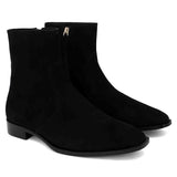 Saint Amorino Black Nubuck Leather Ankle Boots