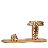 Saint Mia Beige Leather Studded Sandals