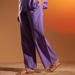 Saint Womens Amethyst Cotton Trouser