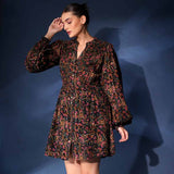 Saint Onyx Womens Flora Printed Dobby Short Dress