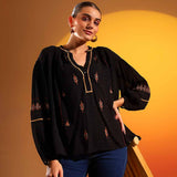 Saint Womens Black Viscose Top
