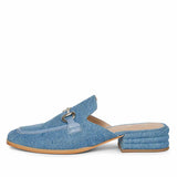 Saint Liona Denim Leather Moccasins