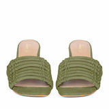 Bethany Strappy Safari Suede Leather Block Heels