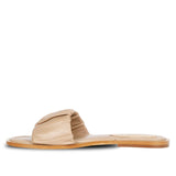 Beatrice Beige Handcrafted Leather Slides