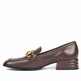 Saint Jenny Coffee Leather Handcrafted Moccasins