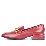 Saint Jenny Cherry Leather Handcrafted Moccasins