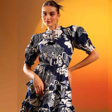 Saint Quinn Womens Blue Cotton Short Dress