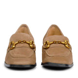 Saint Jenny Taupe Suede Leather Handcrafted Moccasins