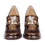 Saint Benoîte Taupe Patent Leather Handcrafted Moccasins