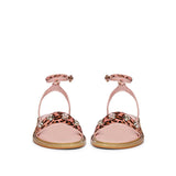Saint Izola Stone Pink Leo Print Leather Sandals