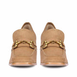 Saint Vera Beige Suede Leather Handcrafted Moccasins