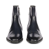 Saint Salvatore Blue Leather Ankle Boots