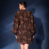 Saint Onyx Womens Flora Printed Dobby Short Dress