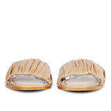 Beatrice Beige Handcrafted Leather Slides