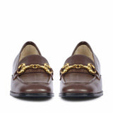 Saint Jenny Coffee Leather Handcrafted Moccasins