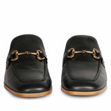 Saint Liona Black Leather Moccasins