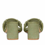 Bethany Strappy Safari Suede Leather Block Heels