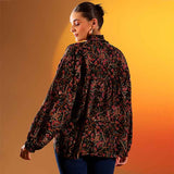Saint Womens Onyx  Blossom Dobby Top