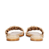 Beatrice Beige Handcrafted Leather Slides