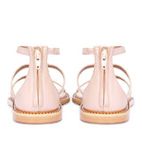 Arlia Rivoli Stone Studded Light Pink Leather Sandals