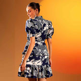 Saint Quinn Womens Blue Cotton Short Dress