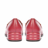 Saint Jenny Cherry Leather Handcrafted Moccasins