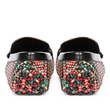 Saint Liana Multi Black Woven Leather Loafers