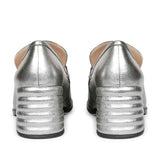 Saint Vera Gun Metallic Leather Handcrafted Moccasins