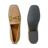 Saint Jenny Taupe Suede Leather Handcrafted Moccasins