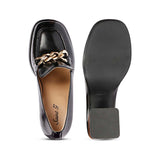 Saint Benoîte Black Patent Leather Handcrafted Moccasins