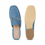 Saint Liona Denim Leather Moccasins