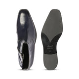 Saint Salvatore Blue Leather Ankle Boots