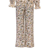 Saint Womens Ivory Floral  Printed Viscose Trouser