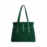 Verdeana Green Leather Tote Handbags