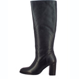 Saint Claretta Black Leather Knee High Slouch Boots - SaintG India