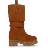 Janet Wood Suede Leather Pull On Knee High Boots