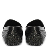 Saint Liana Black Woven Leather Loafers