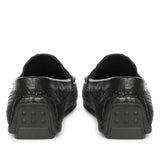 Saint Lennox Handwoven Black Leather Saddle Loafers