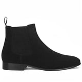 Saint Dylan Black Suede Leather Chelsea Boots