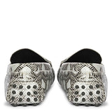 Saint Liana Black & Grey Woven Leather Loafers