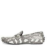 Saint Liana Black & Grey Woven Leather Loafers